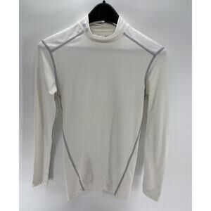 Under Armour men's ColdGear Compression Mock turtle neck White Small Shirt